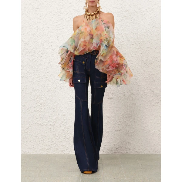 Elevate your elegance in this Zimmermann Tops available now at Coveti