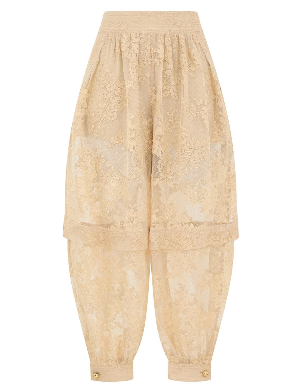 Zimmermann Luna Lace Harem Pant | Ready to Wear Collection Coveti Elevate your elegance in this Zimmermann Pants available now at Coveti