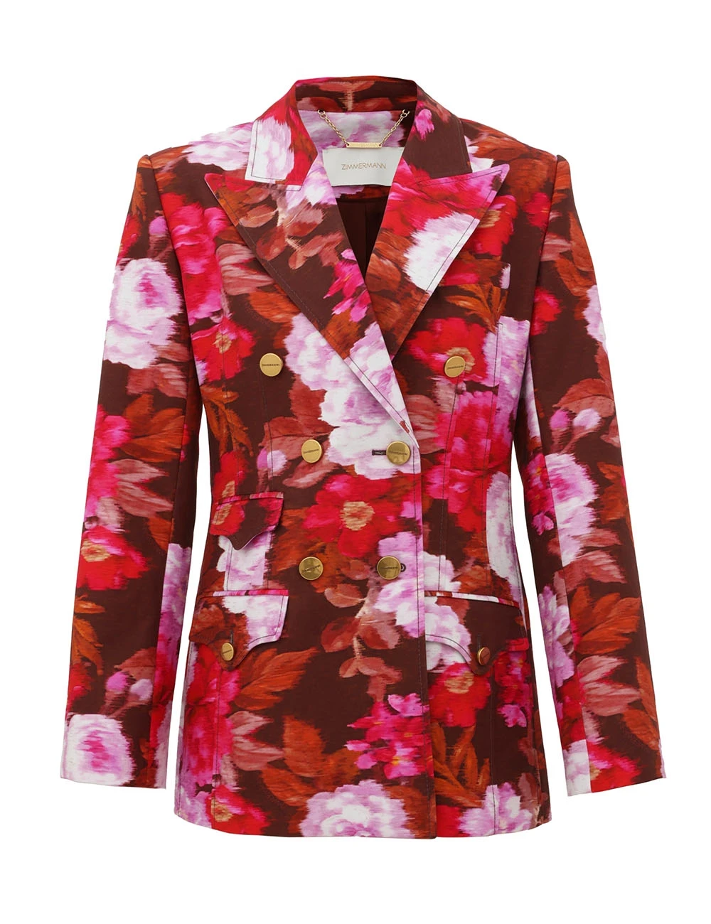 Zimmermann Luna Printed Drill Blazer | Ready to Wear Collection Coveti Elevate your elegance in this Zimmermann Jackets available now at Coveti