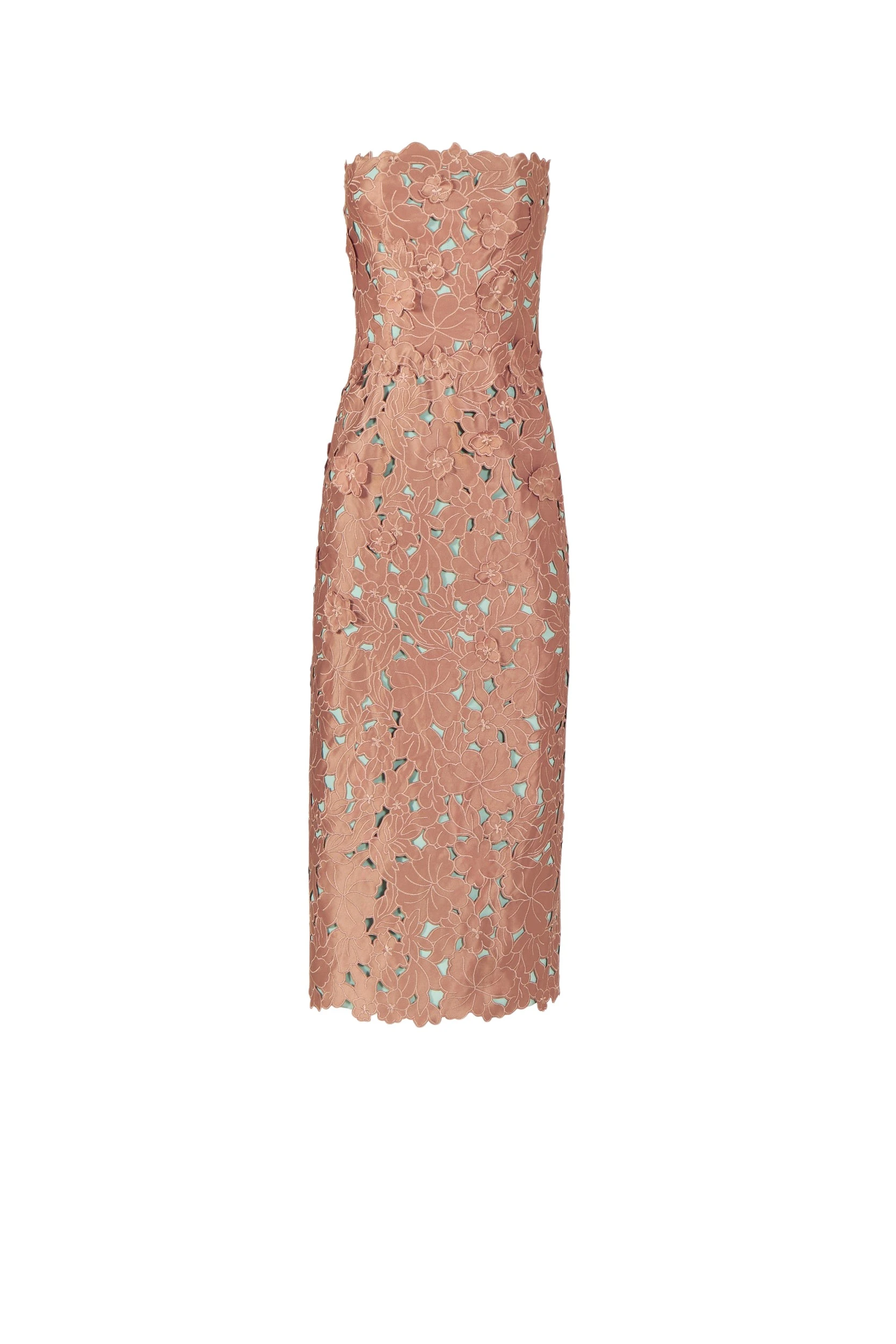 Zira-Floral-Cut-Lace-Strapless-Dress-Costarellos-Dresses70835_nobg Costarellos Dresses - Romantic Greek Lace - Shop at Coveti