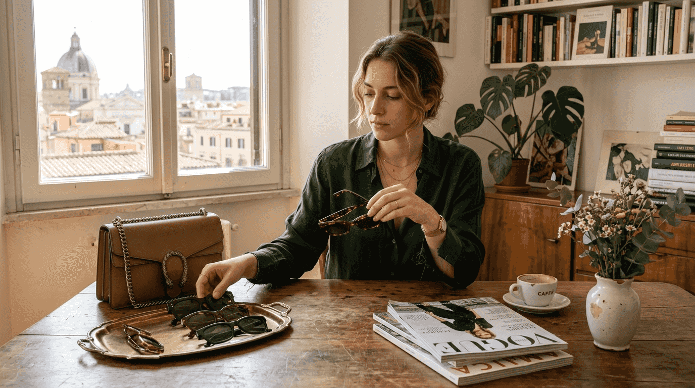 Donna alla ricerca degli accessori più trendy per valorizzare il proprio stile.