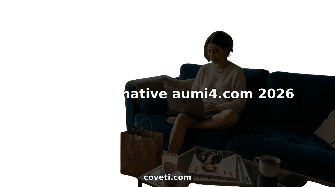 O femeie răsfoiește relaxată un site de cumpărături de lux, din confortul apartamentului ei.