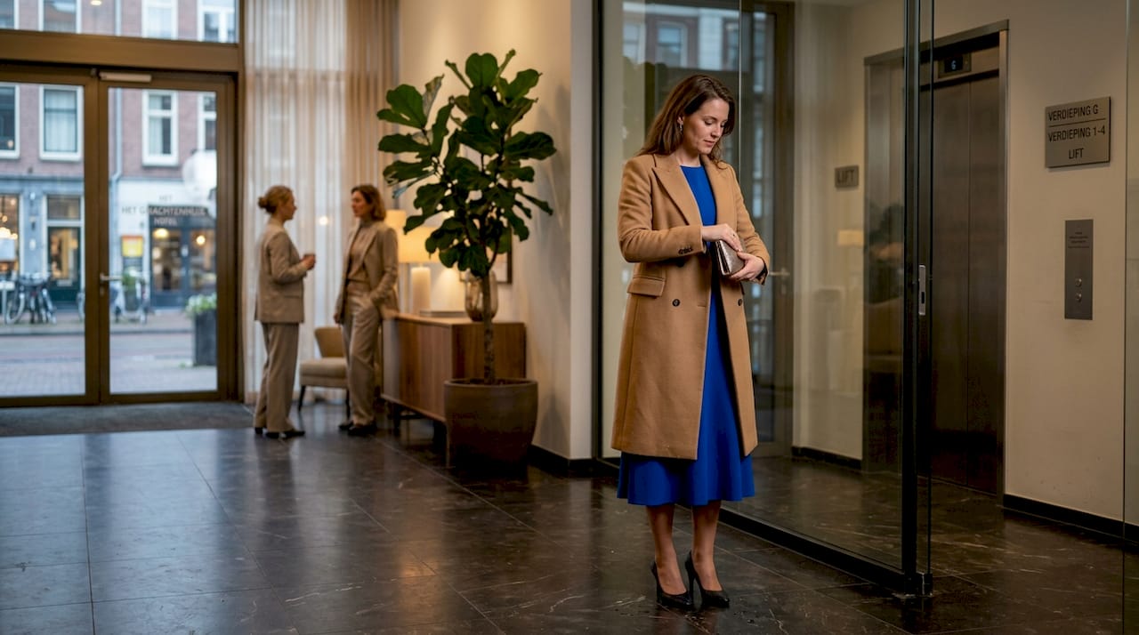 Stijlvolle dame maakt indrukwekkende entree op exclusief evenement