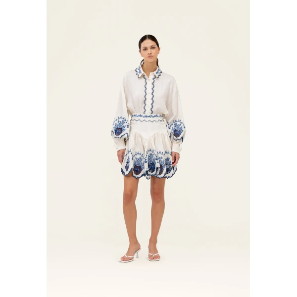 Agua By Agua Bendita Asai Wild Mini Skirt, view 4