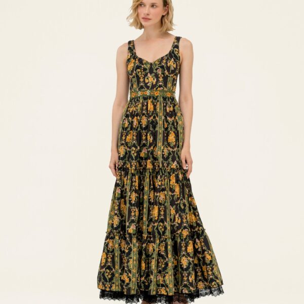 Agua by Agua Bendita Azulejo Cordillera Maxi Dress - Agua By Agua Bendita Dresses - Artisanal Colombian Resort Wear at Coveti