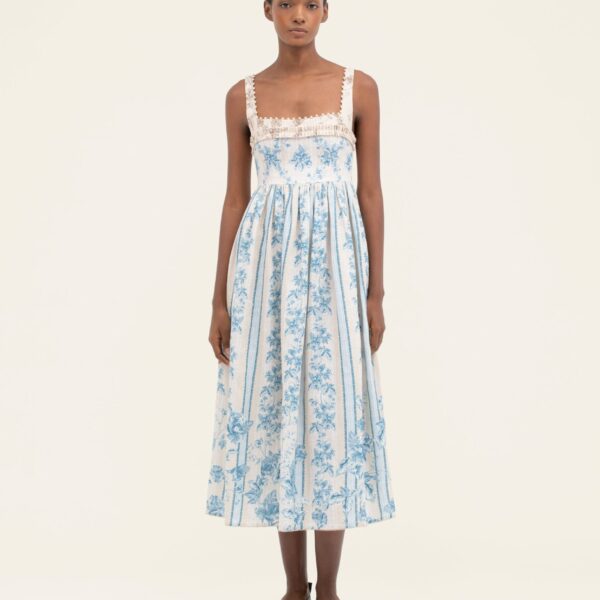Agua by Agua Bendita Barbara Bougainvillea Midi Dress - Agua By Agua Bendita Dresses - Artisanal Colombian Resort Wear at Coveti