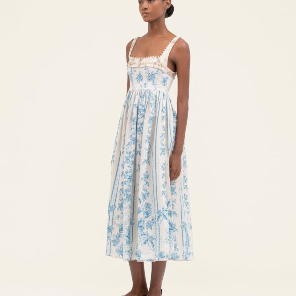Agua by Agua Bendita Barbara Bougainvillea Midi Dress - Agua By Agua Bendita Dresses - Artisanal Colombian Resort Wear at Coveti