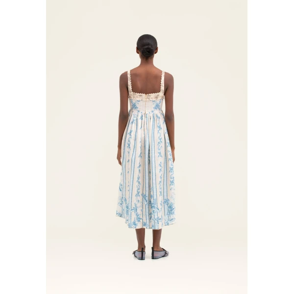 Agua By Agua Bendita Barbara Bougainvillea Midi Dress, view 5