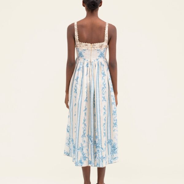 Agua by Agua Bendita Barbara Bougainvillea Midi Dress - Agua By Agua Bendita Dresses - Artisanal Colombian Resort Wear at Coveti
