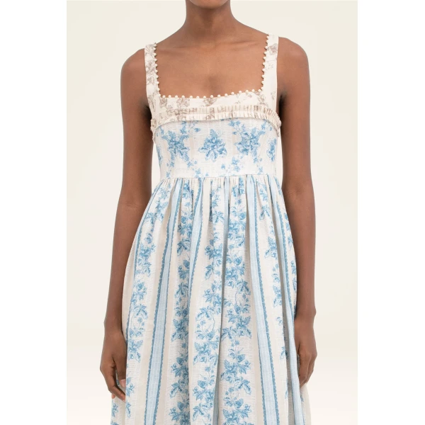 Agua By Agua Bendita Barbara Bougainvillea Midi Dress, view 6