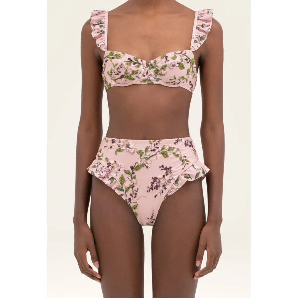 Agua By Agua Bendita Jengibre Wisteria Bikini Bottom, view 6
