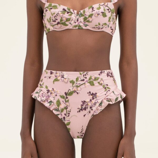 Agua by Agua Bendita Jengibre Wisteria Bikini Bottom - Agua By Agua Bendita Beachwear - Artisanal Colombian Resort Wear at Coveti