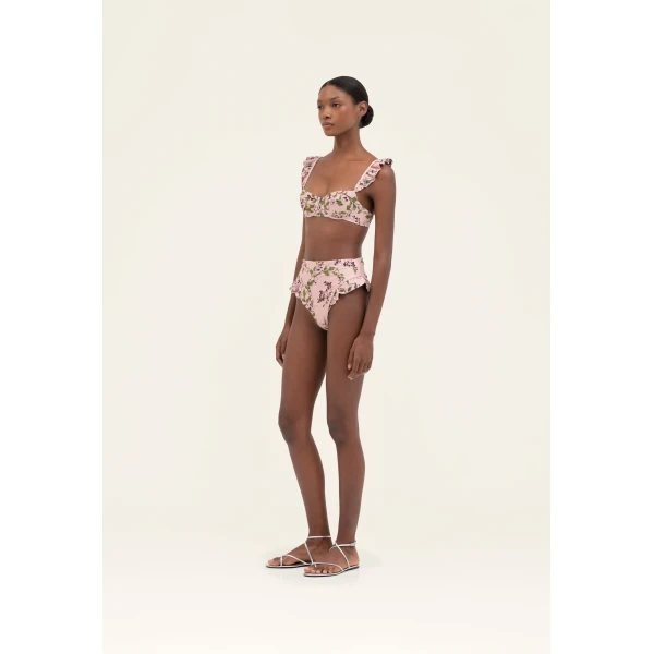 Agua By Agua Bendita Kiwi Wisteria Bikini Top, view 4