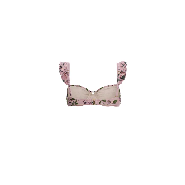 Agua By Agua Bendita Kiwi Wisteria Bikini Top, view 7