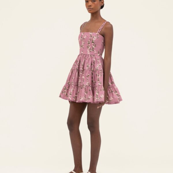 Agua by Agua Bendita Lima Wisteria Mini Dress - Agua By Agua Bendita Dresses - Artisanal Colombian Resort Wear at Coveti