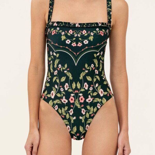 Agua by Agua Bendita Limon Mosquetero One Piece - Agua By Agua Bendita Beachwear - Artisanal Colombian Resort Wear at Coveti
