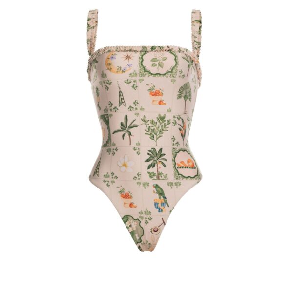 Agua by Agua Bendita Limon Wild One Piece - Agua By Agua Bendita Beachwear - Artisanal Colombian Resort Wear at Coveti