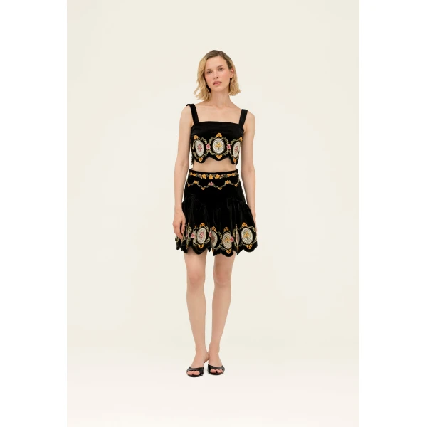 Agua By Agua Bendita Luciana Cordillera Cropped Top, view 2