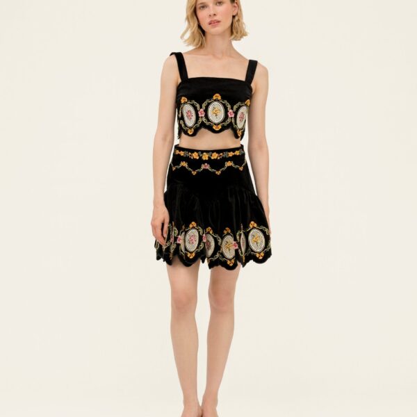 Agua by Agua Bendita Luciana Cordillera Cropped Top - Agua By Agua Bendita Tops - Artisanal Colombian Resort Wear at Coveti