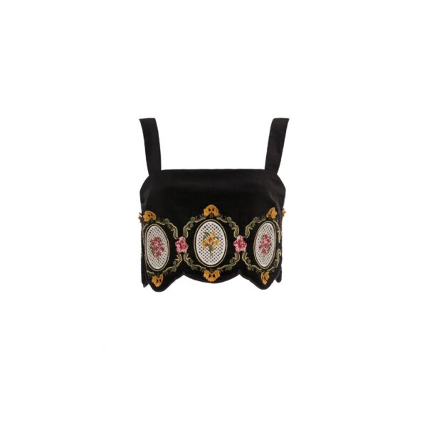 Agua by Agua Bendita Luciana Cordillera Cropped Top - Agua By Agua Bendita Tops - Artisanal Colombian Resort Wear at Coveti