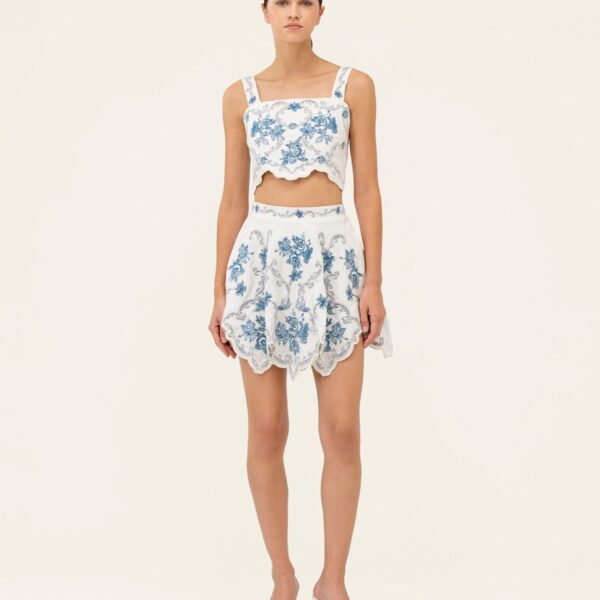 Agua by Agua Bendita Luciana Gloriosa Cropped Top - Agua By Agua Bendita Tops - Artisanal Colombian Resort Wear at Coveti