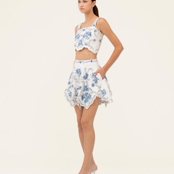 Agua by Agua Bendita Luciana Gloriosa Cropped Top - Agua By Agua Bendita Tops - Artisanal Colombian Resort Wear at Coveti