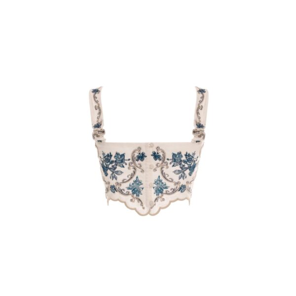 Agua by Agua Bendita Luciana Gloriosa Cropped Top - Agua By Agua Bendita Tops - Artisanal Colombian Resort Wear at Coveti