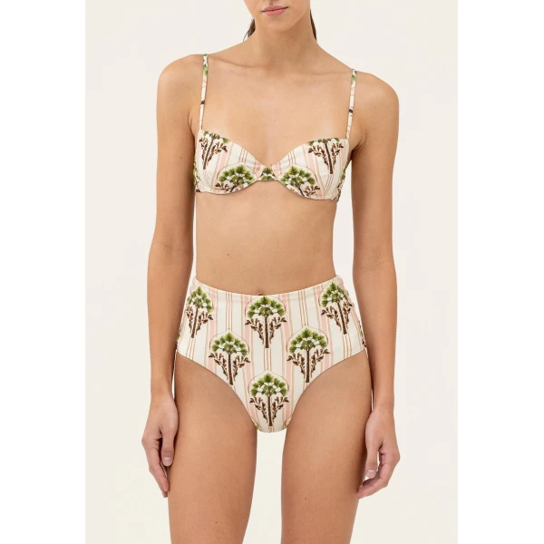 Agua By Agua Bendita Magenta Moriche Bikini Bottom, view 6