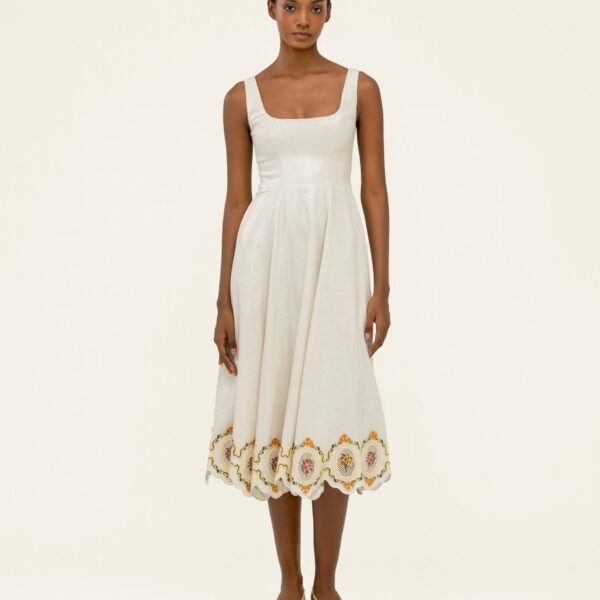 Agua by Agua Bendita Pistilo Cordillera Midi Dress - Agua By Agua Bendita Dresses - Artisanal Colombian Resort Wear at Coveti