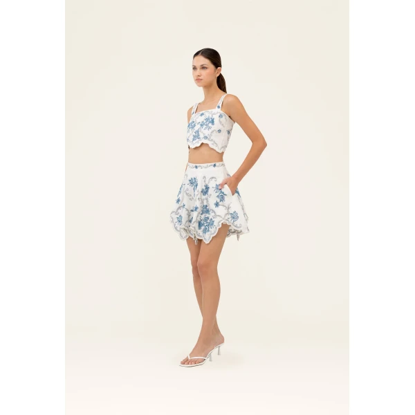 Agua By Agua Bendita Retrato Gloriosa Mini Skirt, view 2