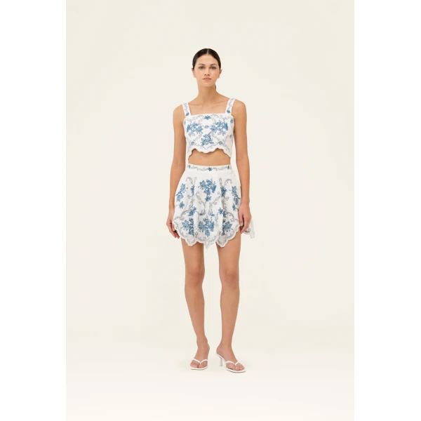 Agua By Agua Bendita Retrato Gloriosa Mini Skirt, view 3