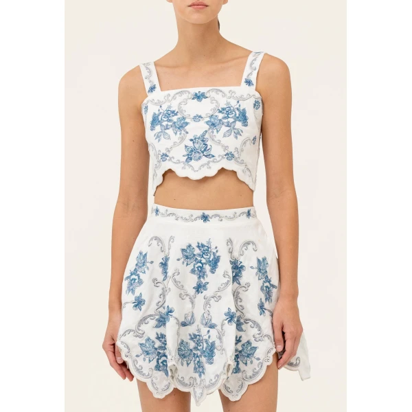 Agua By Agua Bendita Retrato Gloriosa Mini Skirt, view 5