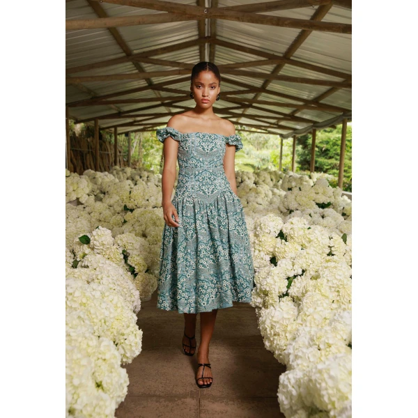 Agua By Agua Bendita Siembra Ceiba Midi Dress, view 3