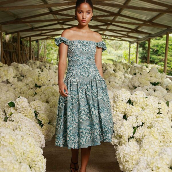 Agua by Agua Bendita Siembra Ceiba Midi Dress - Agua By Agua Bendita Dresses - Artisanal Colombian Resort Wear at Coveti