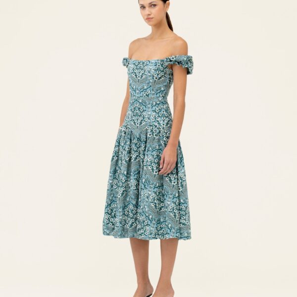 Agua by Agua Bendita Siembra Ceiba Midi Dress - Agua By Agua Bendita Dresses - Artisanal Colombian Resort Wear at Coveti