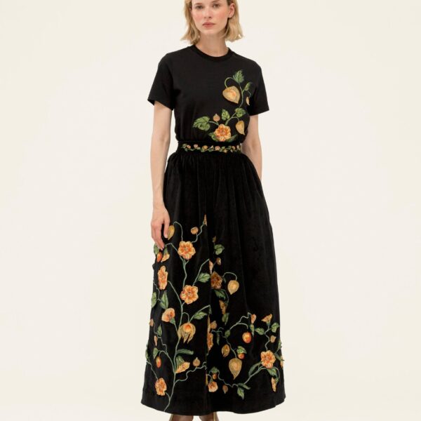 Agua by Agua Bendita Tangelo Uchuva Maxi Skirt - Agua By Agua Bendita Skirts - Artisanal Colombian Resort Wear at Coveti