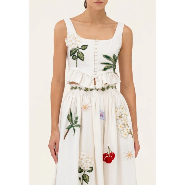 Agua By Agua Bendita Tangelo Wild Maxi Skirt, view 6