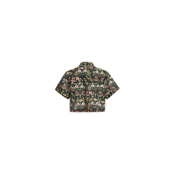 Agua By Agua Bendita Virtuosa Mosquetero Cropped Shirt, view 7