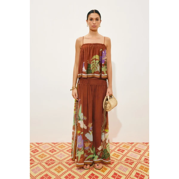 Alemais Alfie Ruched Top  Sustainable Tops with Alemais print - Coveti Australian Designer
