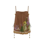 Alemais Alfie Ruched Top  Sustainable Tops with Alemais print - Coveti Australian Designer