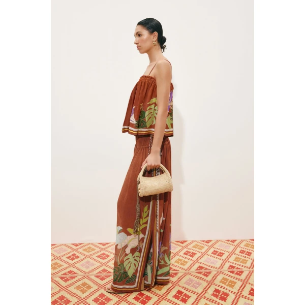 Alemais Alfie Ruched Top  Sustainable Tops with Alemais print - Coveti Australian Designer