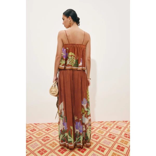 Alemais Alfie Ruched Top  Sustainable Tops with Alemais print - Coveti Australian Designer
