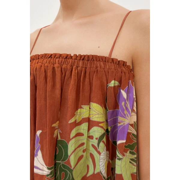 Alemais Alfie Ruched Top  Sustainable Tops with Alemais print - Coveti Australian Designer