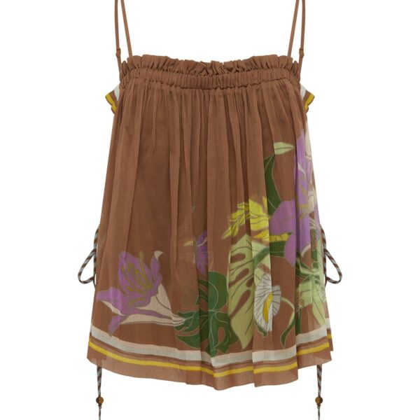Alemais Alfie Ruched Top  Sustainable Tops with Alemais print - Coveti Australian Designer
