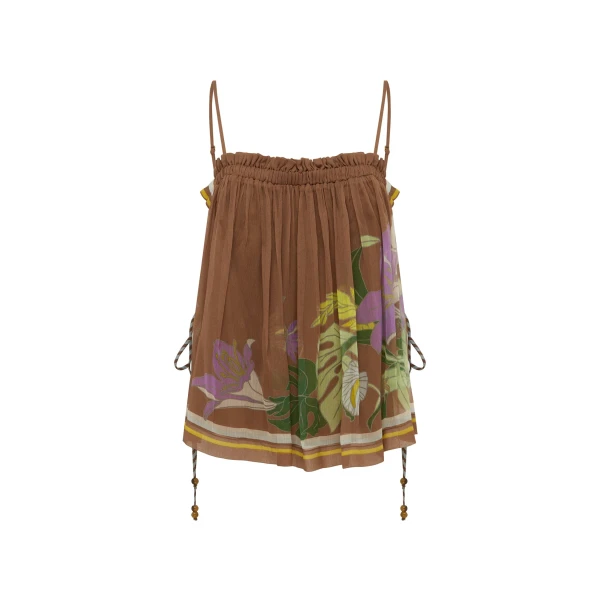 Alemais Alfie Ruched Top  Sustainable Tops with Alemais print - Coveti Australian Designer