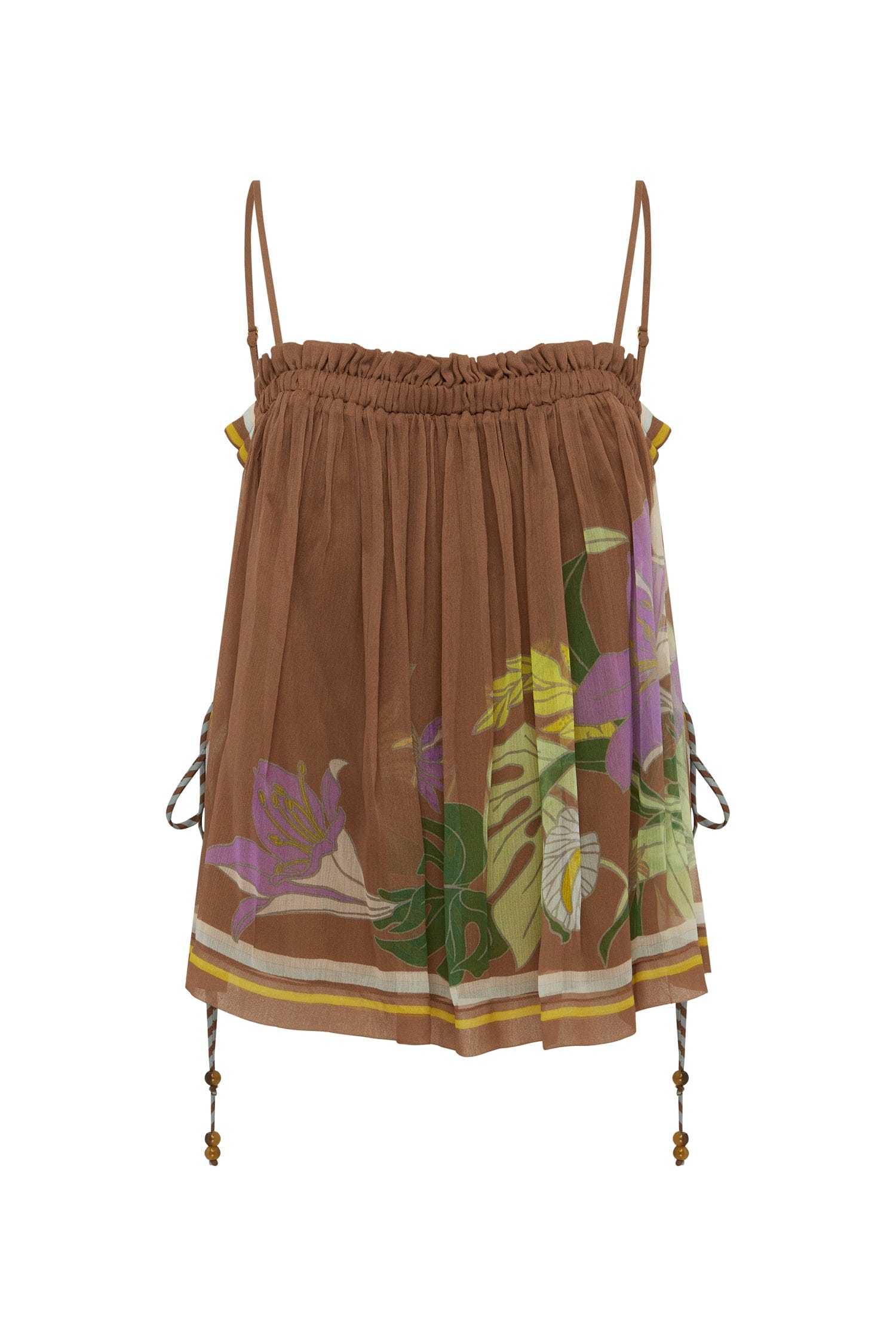 Alemais Alfie Ruched Top  Sustainable Tops with Alemais print - Coveti Australian Designer