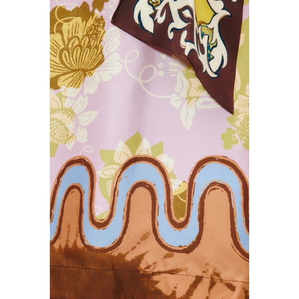 Alemais Arnie Silk Midi Dress  Sustainable Dresses with Alemais print - Coveti Australian Designer
