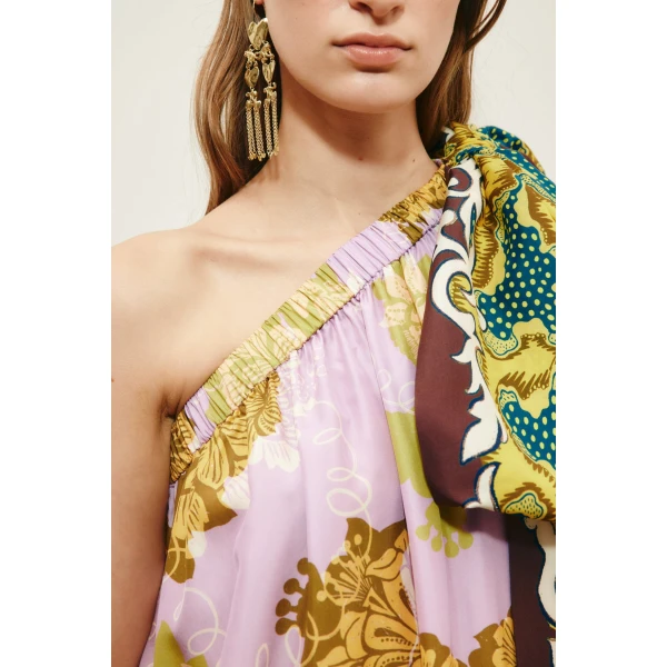 Alemais Arnie Silk Midi Dress  Sustainable Dresses with Alemais print - Coveti Australian Designer