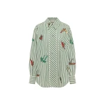 Alemais Bisou Embroidered Long Sleeve Shirt  Sustainable Tops with Alemais print - Coveti Australian Designer