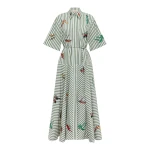 Alemais Bisou Embroidered Shirtdress  Sustainable Dresses with Alemais print - Coveti Australian Designer